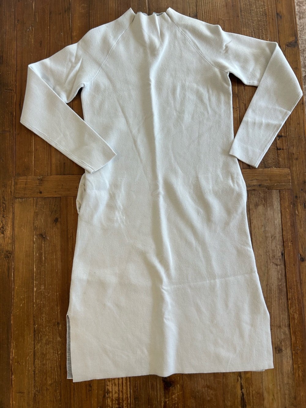 Diadora Cream Midi Dress with Long Sleeves